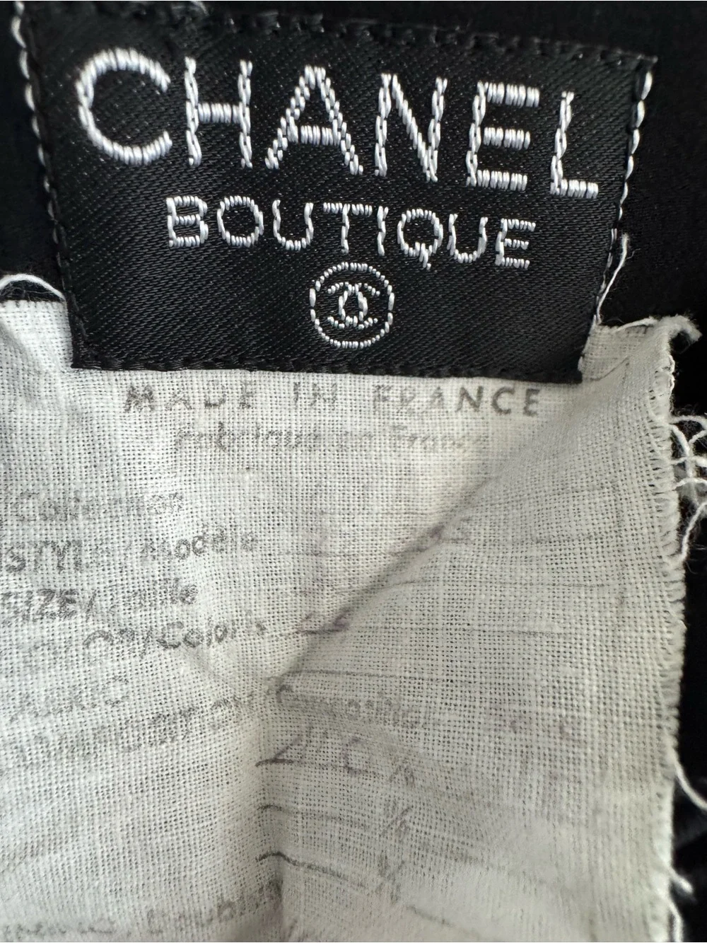 Vintage Chanel Boutique 100% Silk Draped Wrap Skirt Black